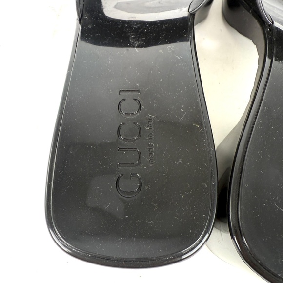GUCCI Rubber Black Platform Slide Sandals 36, 6 - Picture 8 of 14